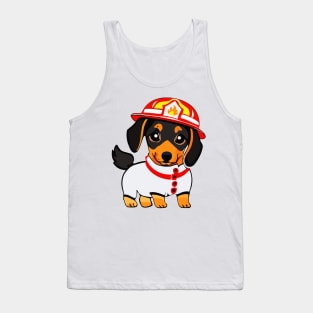 Dachshund as fireman Tank Top